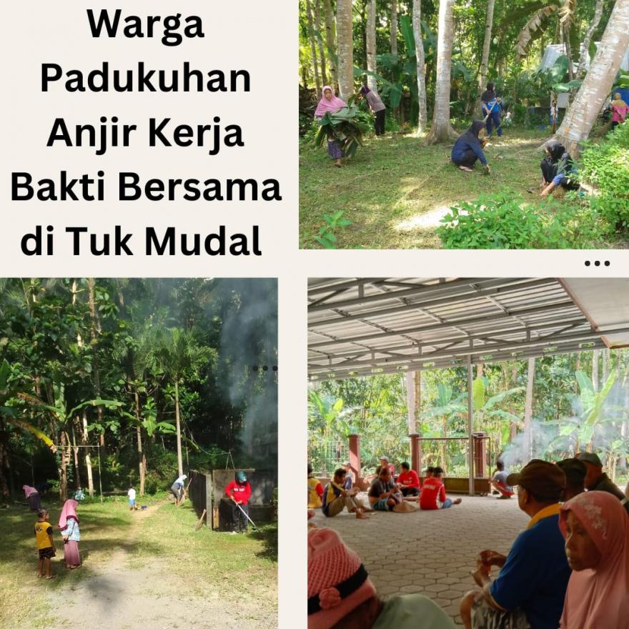 Warga Padukuhan Anjir Kerja Bakti Bersama di Tuk Mudal